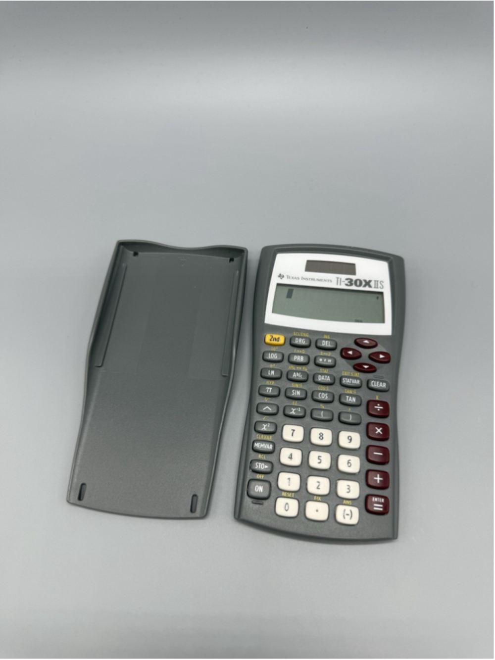 Texas Instruments TI-30XIIS Scientific Calculator Gray With Cover Tested